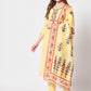 Rajwada - Light Yellow Cotton Printed Stitched Kurta Set
