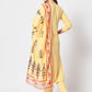 Rajwada - Light Yellow Cotton Printed Stitched Kurta Set