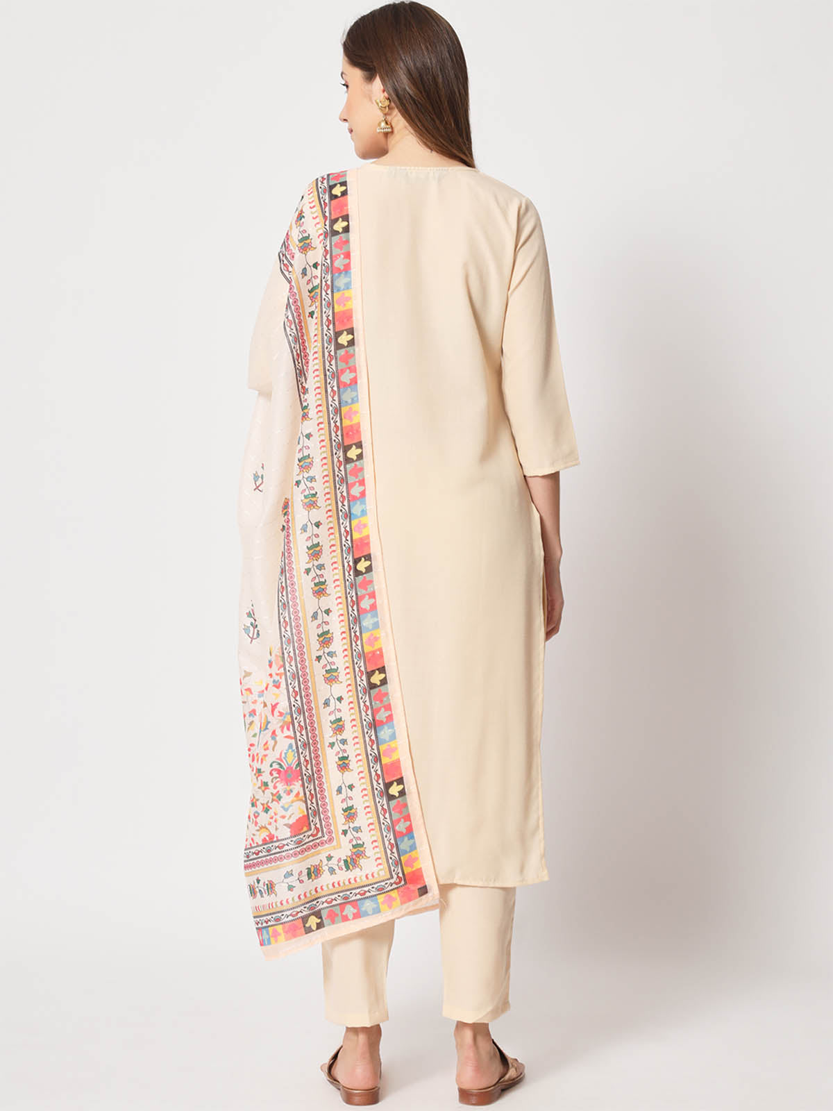Rajwada - Classic Peach Cotton Printed Kurta Set