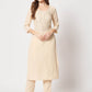 Rajwada - Classic Peach Cotton Printed Kurta Set