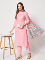 Rajwada - Beautiful Pink Cotton Printed Kurta Set