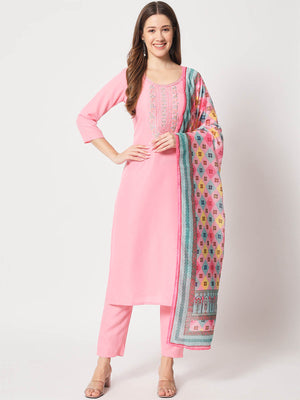 Rajwada - Beautiful Pink Cotton Printed Kurta Set