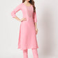 Rajwada - Beautiful Pink Cotton Printed Kurta Set