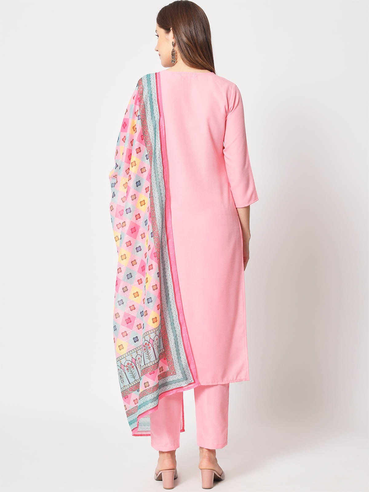 Rajwada - Beautiful Pink Cotton Printed Kurta Set
