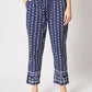 Rajwada - Blue Cotton Printed Stitched Pant