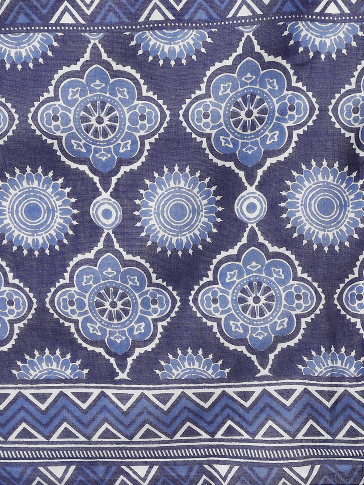 Rajwada - Blue Cotton Printed Stitched Kurta Set