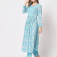 Rajwada - Stylish Blue Cotton Printed Stitched Kurta Set
