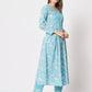 Rajwada - Stylish Blue Cotton Printed Stitched Kurta Set