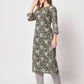 Rajwada - Dark Blue Cotton Printed Stitched Kurta Set