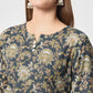 Rajwada - Dark Blue Cotton Printed Stitched Kurta Set