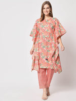 Rajwada - Stunning Pink Cotton Printed Lose Fit Stitched Kurta