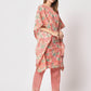 Rajwada - Stunning Pink Cotton Printed Lose Fit Stitched Kurta