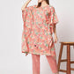 Rajwada - Stunning Pink Cotton Printed Lose Fit Stitched Kurta