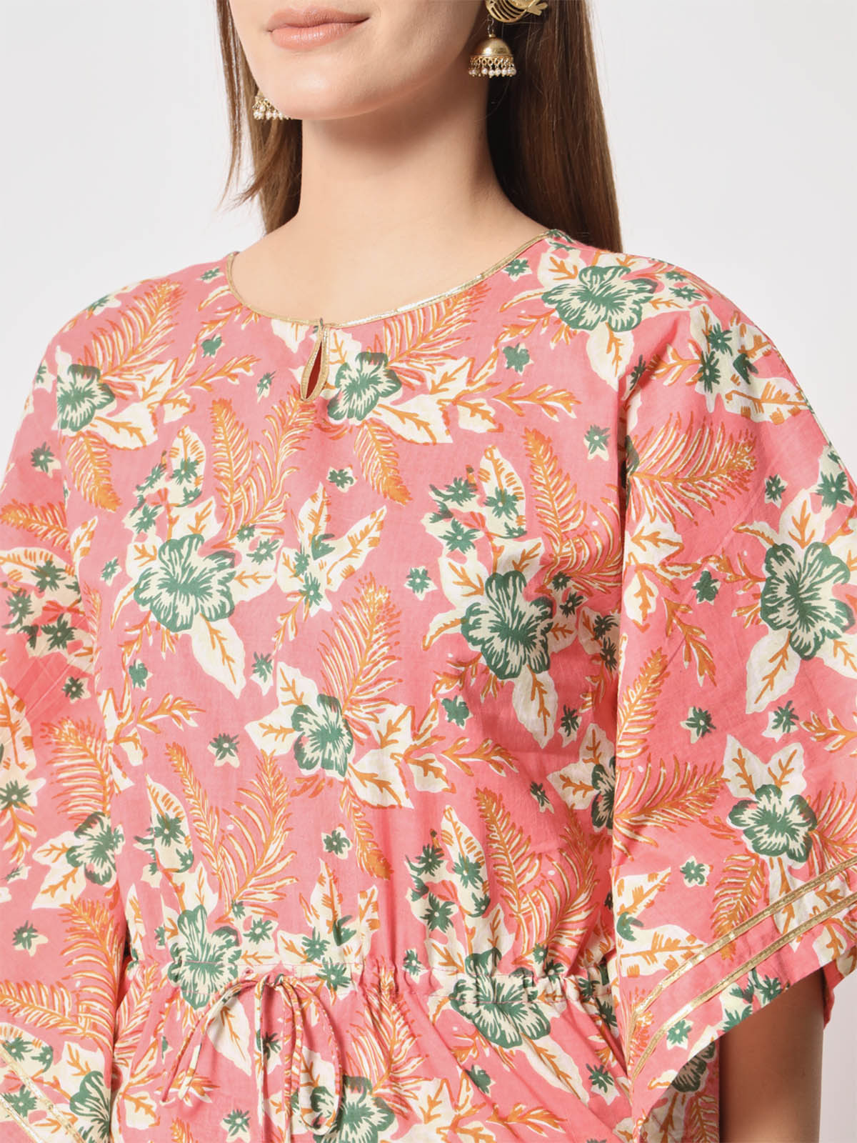 Rajwada - Stunning Pink Cotton Printed Lose Fit Stitched Kurta