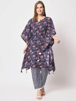Rajwada - Beautiful Purple Cotton Printed Lose Fit Kurta