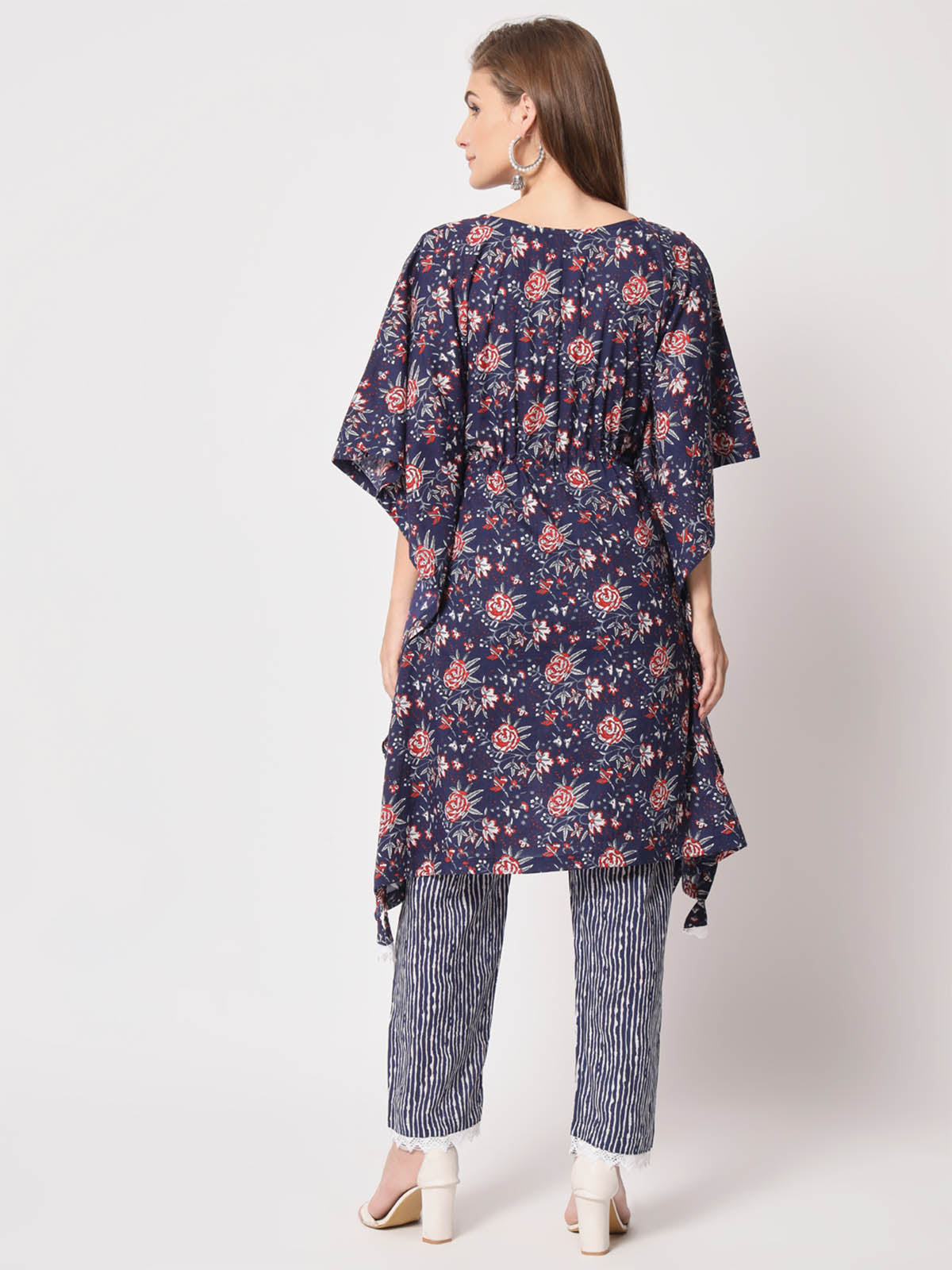 Rajwada - Beautiful Purple Cotton Printed Lose Fit Kurta