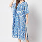 Rajwada - Stunning Blue Cotton Printed Lose Fit Kurta