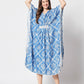 Rajwada - Stunning Blue Cotton Printed Lose Fit Kurta