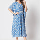 Rajwada - Stunning Blue Cotton Printed Lose Fit Kurta