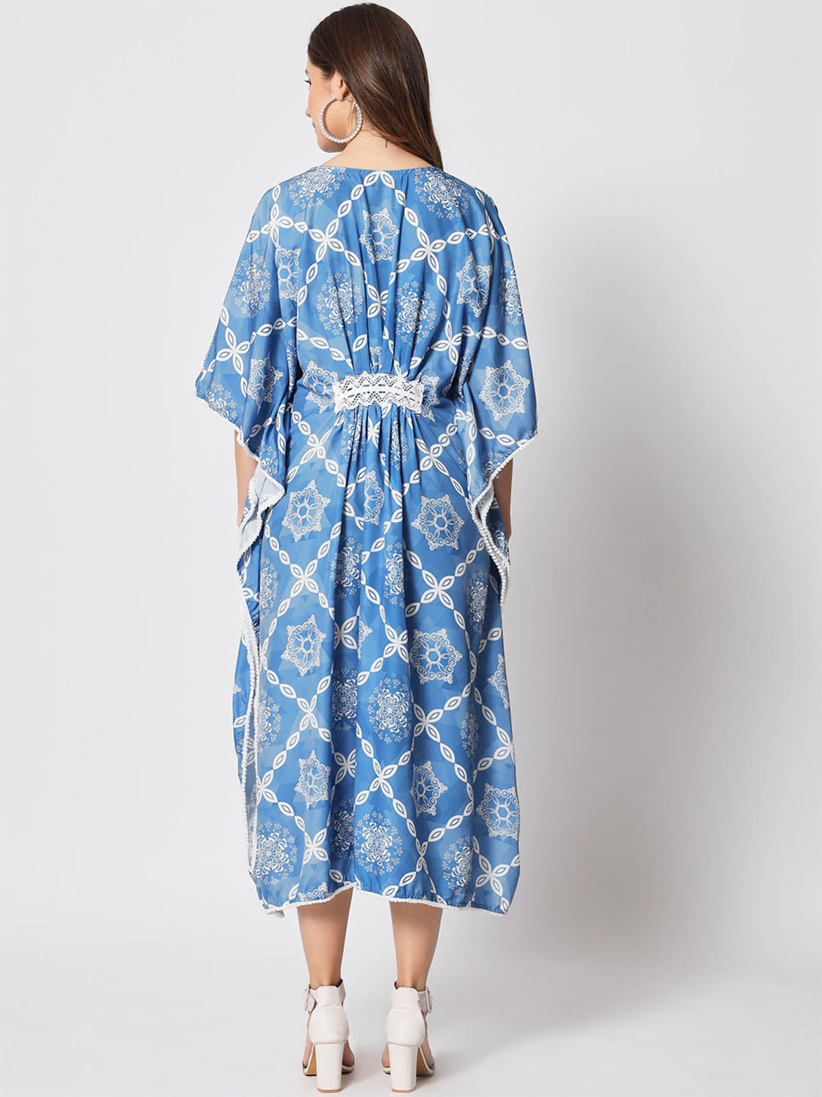 Rajwada - Stunning Blue Cotton Printed Lose Fit Kurta