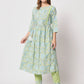 Rajwada - Light Green Cotton Printed Stitched Kurta Set