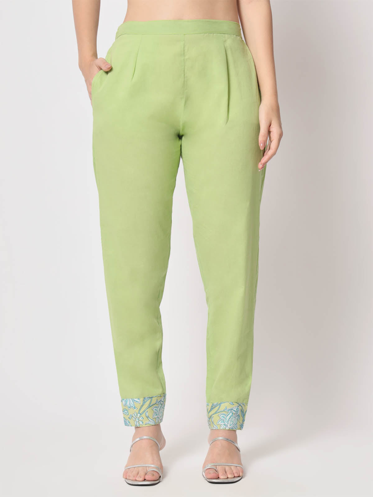 Rajwada - Light Green Cotton Pant