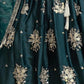 Rajwada Green Satin Embroidered Semi-Stitched Lehenga For Women