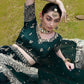 Rajwada Green Satin Embroidered Semi-Stitched Lehenga For Women