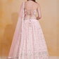 Rajwada pastel pink Georgette Embellished Lehenga For Women