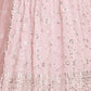 Rajwada pastel pink Georgette Embellished Lehenga For Women