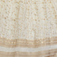 Rajwada Off White Georgette Embellished Lehenga For Women