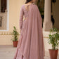 Rajwada Dusty Mauve Pink Georgette Embellished Lehenga For Women