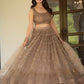 Rajwada Beige Georgette Embellished Lehenga For Women