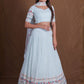 Rajwada Sky Blue Georgette Embellished Lehenga For Women