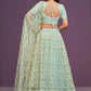 Rajwada Pista Green Net Embellished Lehenga For Women