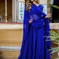 Rajwada Royal Blue Georgette Striped Lehenga For Women