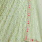 Rajwada Pista Green Georgette Embellished Lehenga For Women