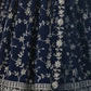 Rajwada Navy Blue Georgette Embellished Lehenga For Women