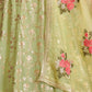 Rajwada Pista Green Georgette Embellished Lehenga For Women