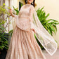 Rajwada pastel pink Georgette Embellished Lehenga For Women
