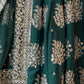 Rajwada Dark Green Crepe Embellished Lehenga For Women