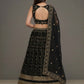 Rajwada Black Georgette Embellished Lehenga For Women