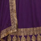 Rajwada Purple Georgette Embellished Lehenga For Women