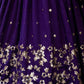 Rajwada Dark Violet Silk Blend Embellished Lehenga For Women