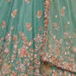 Rajwada Sea Green Silk Blend Embellished Lehenga For Women