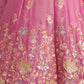 Rajwada Pink Silk Blend Embellished Lehenga For Women