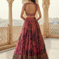 Rajwada Maroon Organza Embellished Lehenga For Women