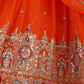 Rajwada Orange Crepe Embellished Lehenga For Women