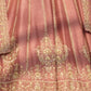 Rajwada Peach Georgette Embellished Lehenga For Women