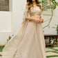 Rajwada Beige Georgette Embroidered Co-Ord Set For Women